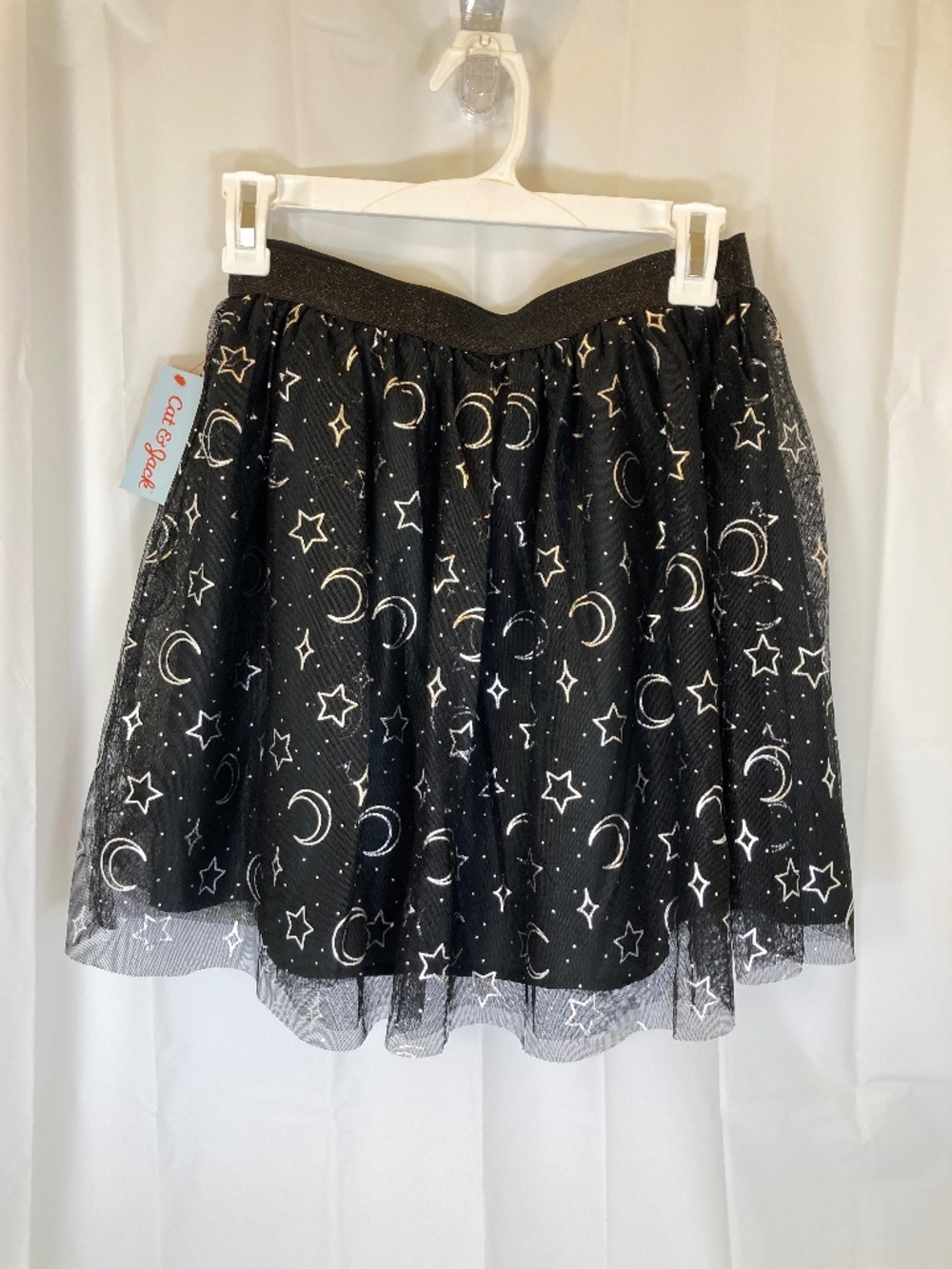 Cat & Jack NWT Moon and Stars Black Silver Sz XL 14/16 YOUTH Tutu Bottom - Picture 9 of 12